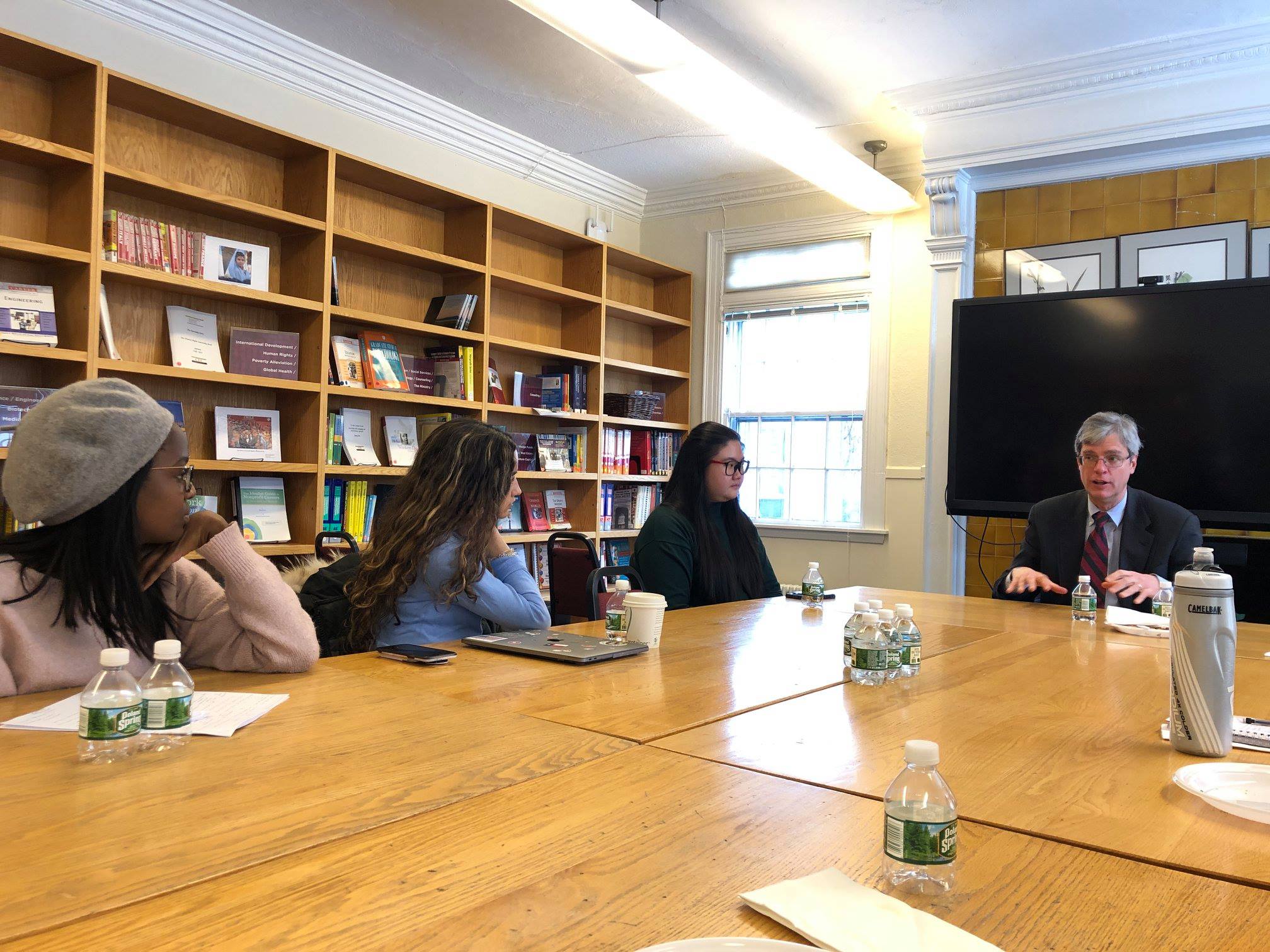 SCAS Volunteers with Law School Professor Greiner